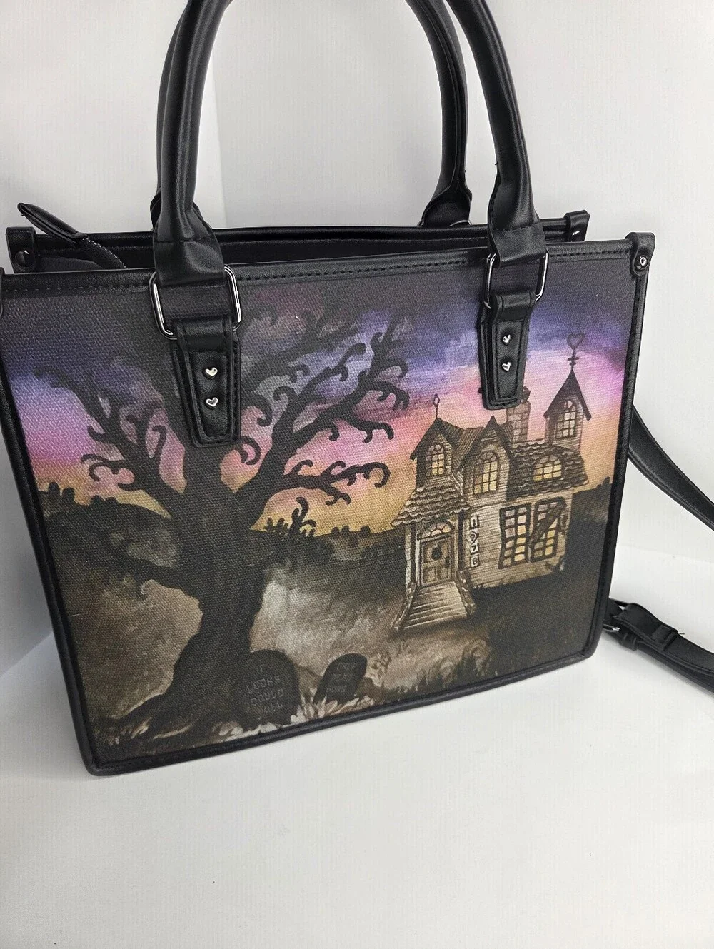 🖤▪️Betsey Johnson▪️ Boo & Breakfast Halloween Haunted House Tote Bag